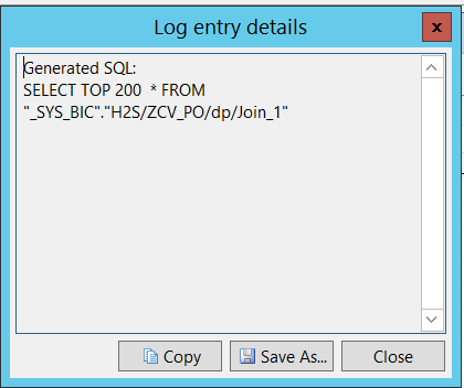 Generated SQL