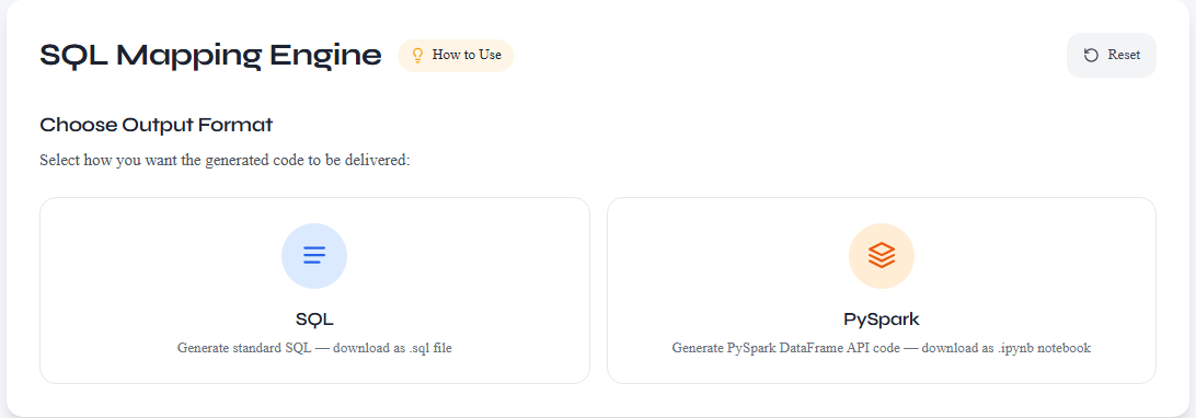 Choose output format and download