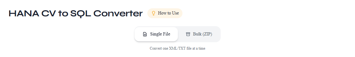 Single file upload interface